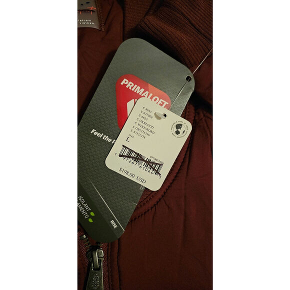 New Free People FP MOVEMENT Midnight Moon Solid Bomber Jacket $198 LARGE Wine - Picture 7 of 8